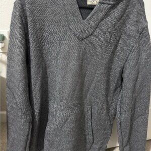 Faherty Gray V-Neck Sweater